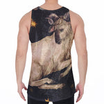 Watercolor Aries Zodiac Sign Print Men's Velvet Tank Top