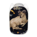 Watercolor Aries Zodiac Sign Print Mesh Laundry Hamper