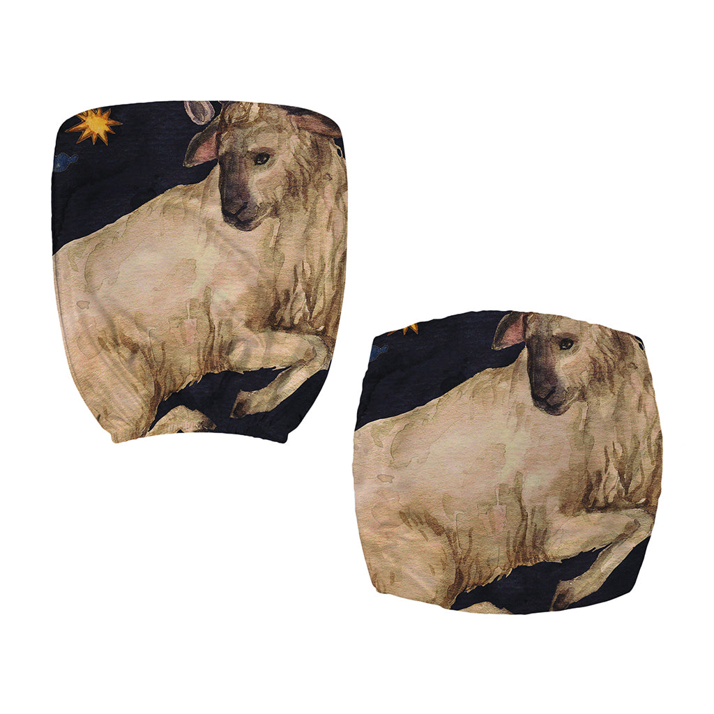 Watercolor Aries Zodiac Sign Print Office Chair Cover
