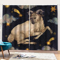 Watercolor Aries Zodiac Sign Print Pencil Pleat Curtains