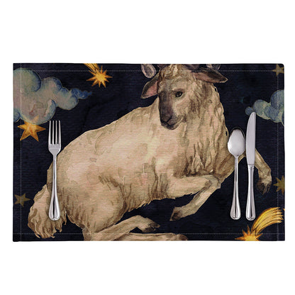 Watercolor Aries Zodiac Sign Print Placemat