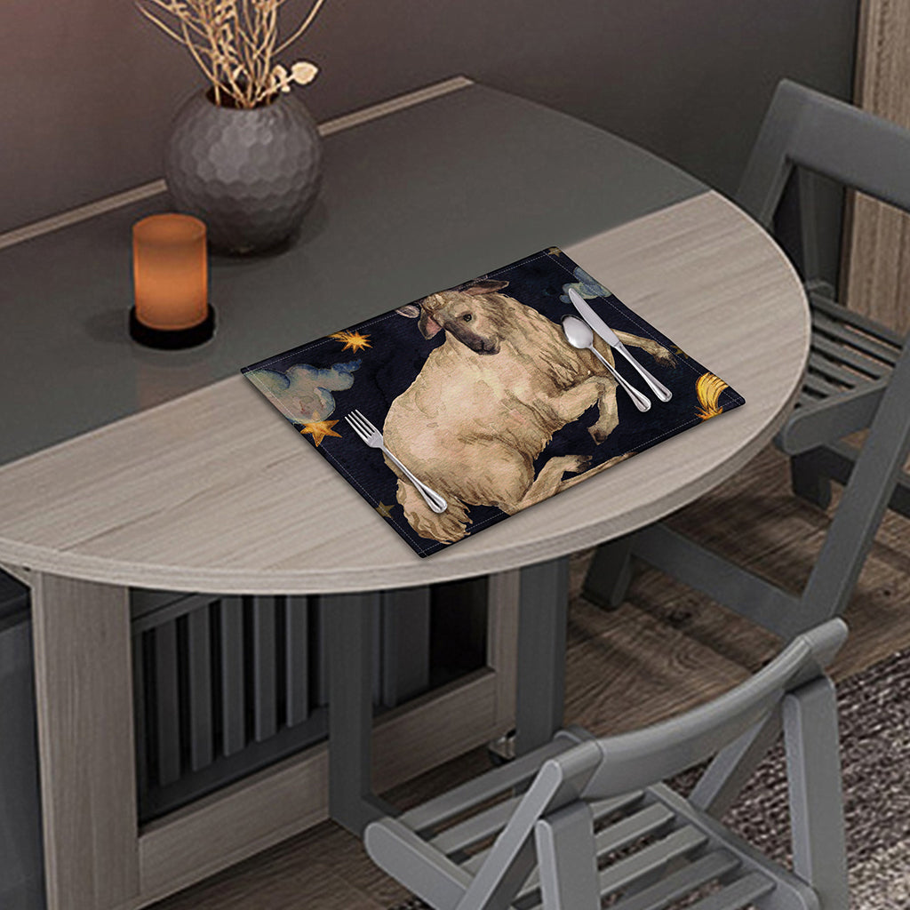 Watercolor Aries Zodiac Sign Print Placemat