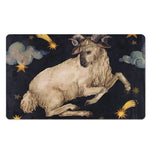 Watercolor Aries Zodiac Sign Print Polyester Doormat
