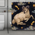 Watercolor Aries Zodiac Sign Print Polyester Shower Curtain