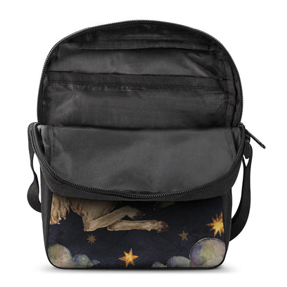 Watercolor Aries Zodiac Sign Print Rectangular Crossbody Bag