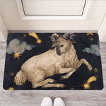 Watercolor Aries Zodiac Sign Print Rubber Doormat