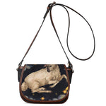 Watercolor Aries Zodiac Sign Print Saddle Bag