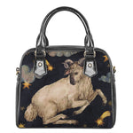 Watercolor Aries Zodiac Sign Print Shoulder Handbag