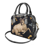 Watercolor Aries Zodiac Sign Print Shoulder Handbag