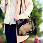 Watercolor Aries Zodiac Sign Print Shoulder Strap Bible Bag