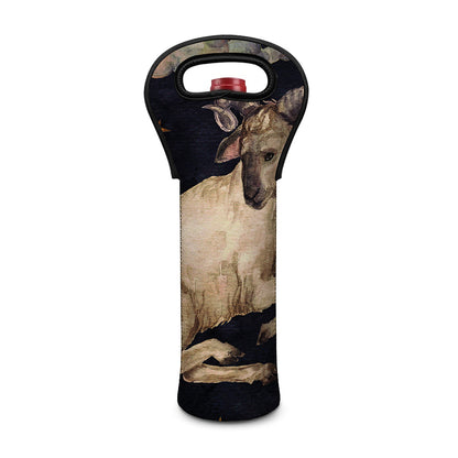 Watercolor Aries Zodiac Sign Print Single Neoprene Wine Tote