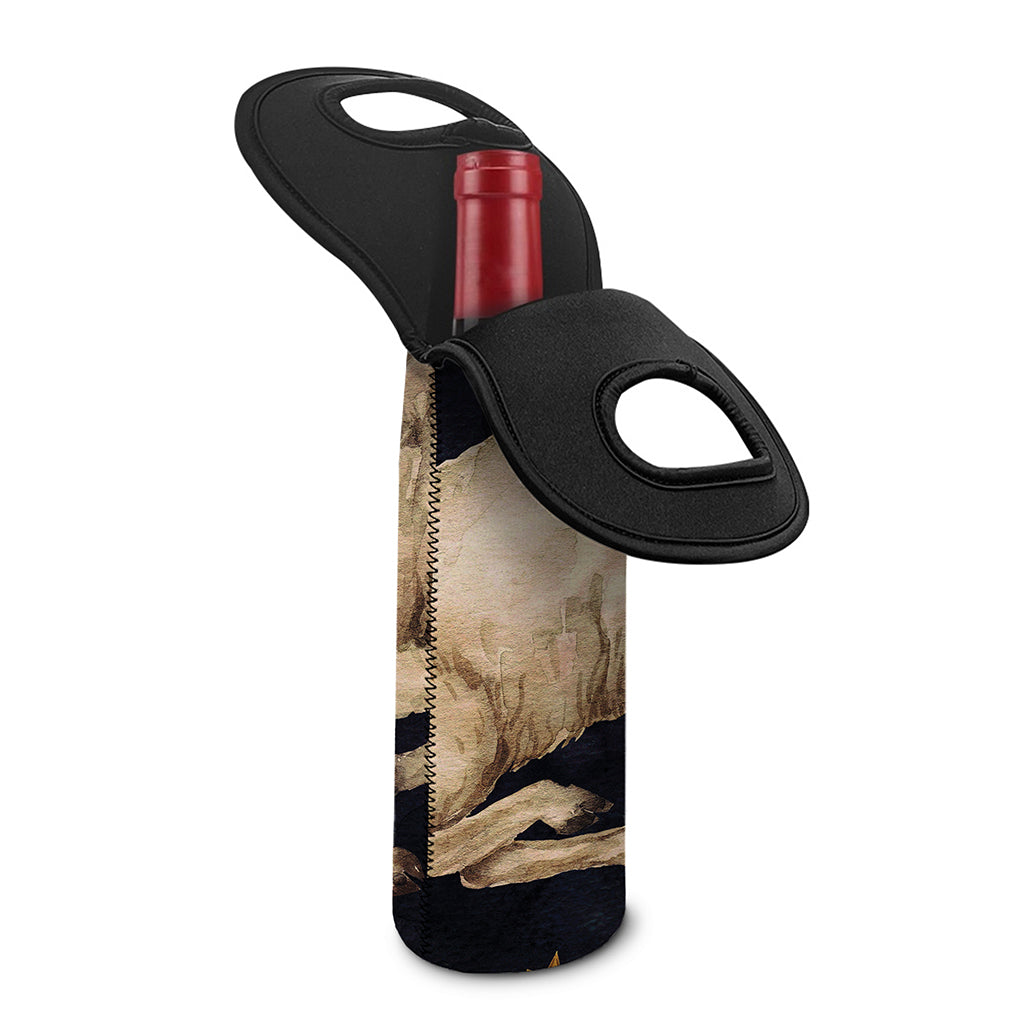Watercolor Aries Zodiac Sign Print Single Neoprene Wine Tote
