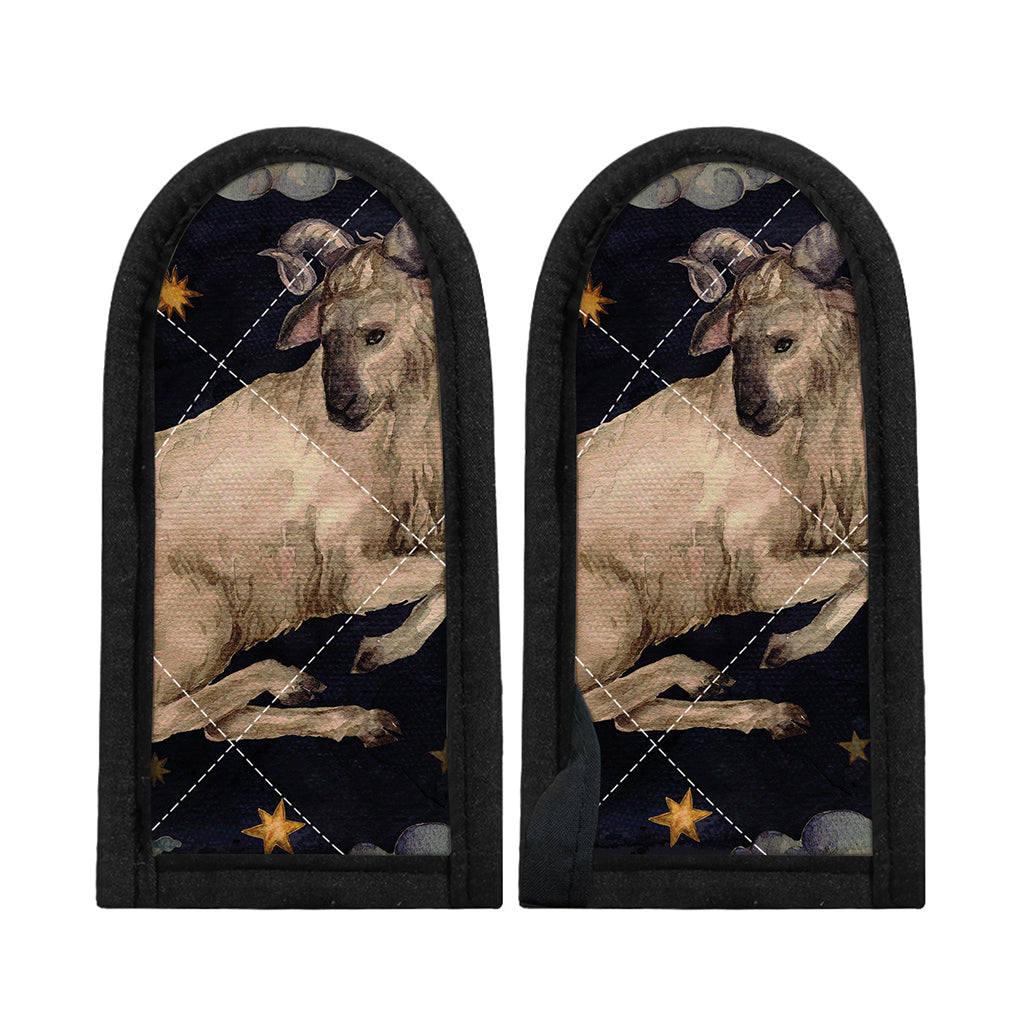 Watercolor Aries Zodiac Sign Print Skillet Handle Cover