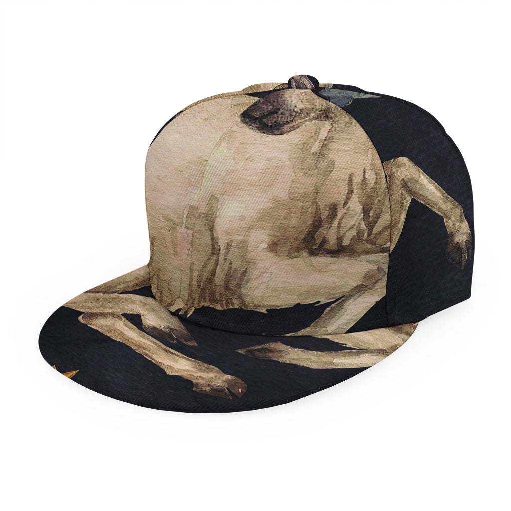 Watercolor Aries Zodiac Sign Print Snapback Cap