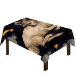 Watercolor Aries Zodiac Sign Print Tablecloth