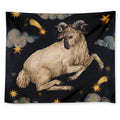 Watercolor Aries Zodiac Sign Print Tapestry