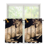 Watercolor Aries Zodiac Sign Print Tier Curtains