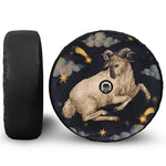 Watercolor Aries Zodiac Sign Print Tire Cover With Camera Hole