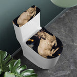 Watercolor Aries Zodiac Sign Print Toilet Lid And Tank Cover Set