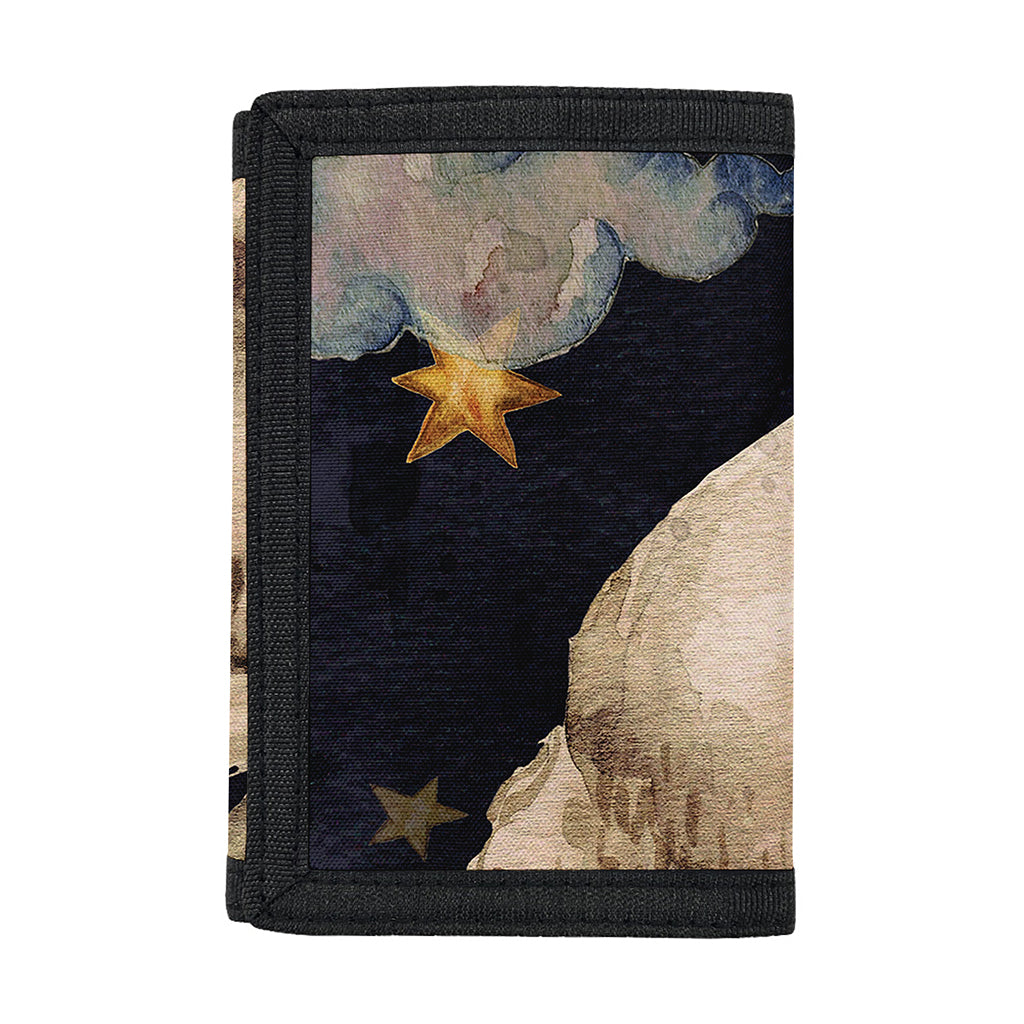 Watercolor Aries Zodiac Sign Print Trifold Wallet