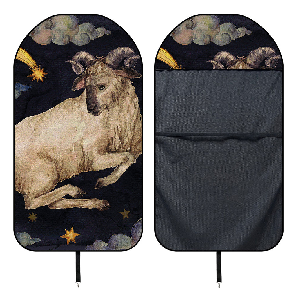 Watercolor Aries Zodiac Sign Print Waterproof Car Seat Cover