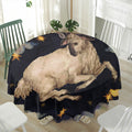 Watercolor Aries Zodiac Sign Print Waterproof Round Tablecloth