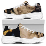 Watercolor Aries Zodiac Sign Print White Chunky Shoes