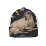 Watercolor Aries Zodiac Sign Print White Mesh Trucker Cap