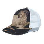 Watercolor Aries Zodiac Sign Print White Mesh Trucker Cap