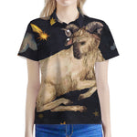 Watercolor Aries Zodiac Sign Print Women's Polo Shirt