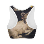 Watercolor Aries Zodiac Sign Print Women's Sports Bra