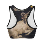 Watercolor Aries Zodiac Sign Print Women's Sports Bra