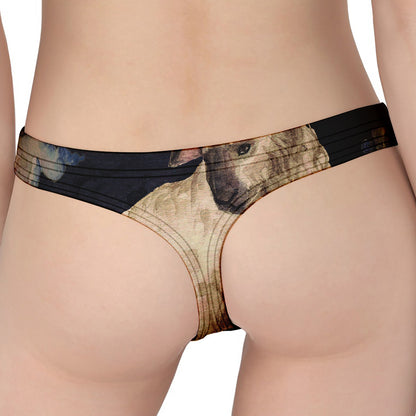 Watercolor Aries Zodiac Sign Print Women's Thong