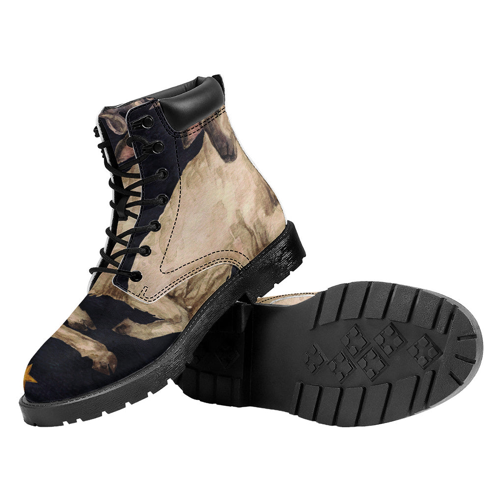 Watercolor Aries Zodiac Sign Print Work Boots