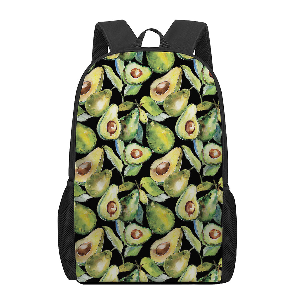 Watercolor Avocado Print 17 Inch Backpack