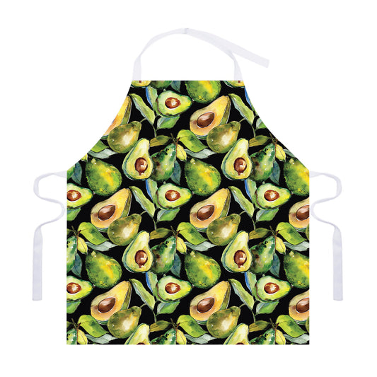 Watercolor Avocado Print Adjustable Apron