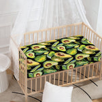 Watercolor Avocado Print Baby Crib Sheet