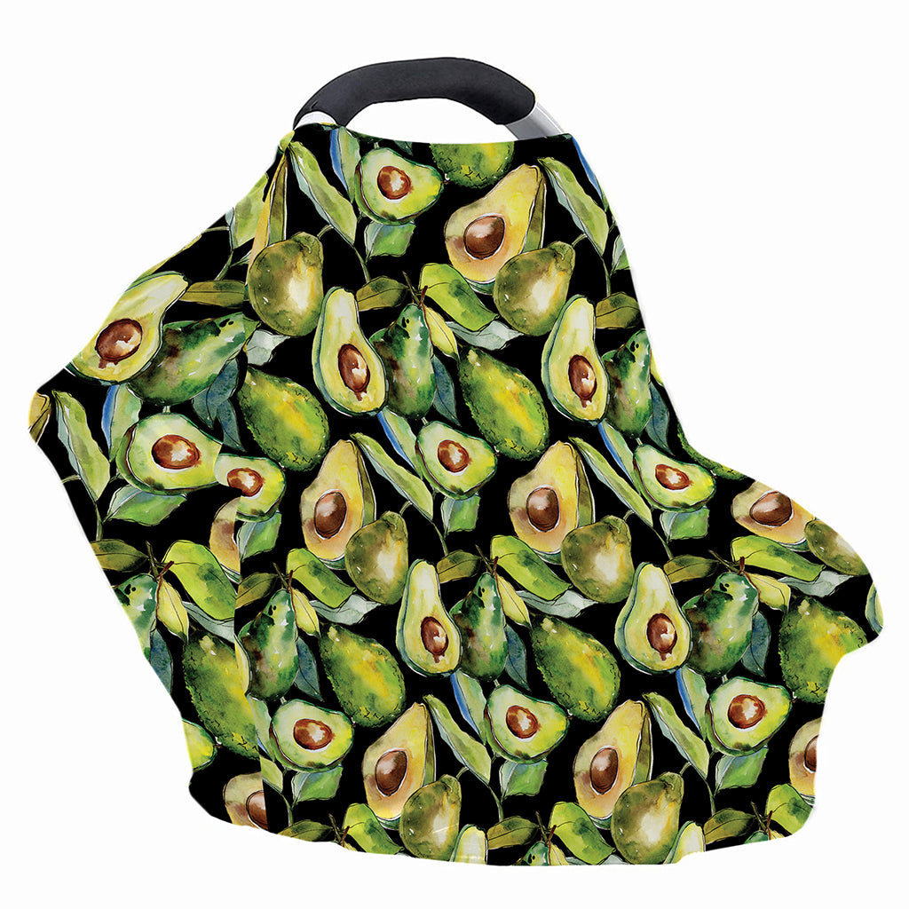 Watercolor Avocado Print Baby Seat Cover