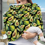 Watercolor Avocado Print Baby Seat Cover