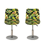Watercolor Avocado Print Bar Stool Covers