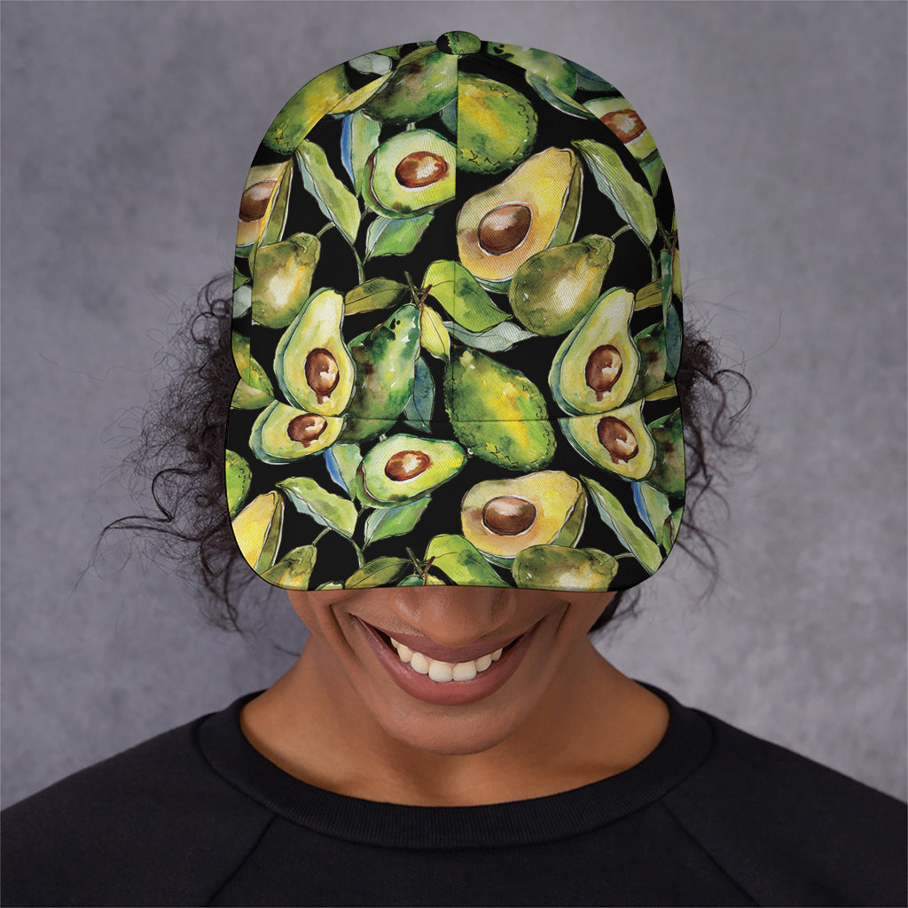 Watercolor Avocado Print Baseball Cap