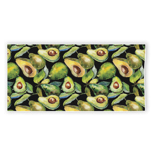 Watercolor Avocado Print Beach Towel