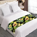 Watercolor Avocado Print Bed Runner