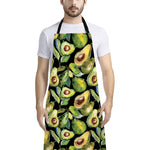 Watercolor Avocado Print Bib Apron With Pocket
