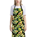 Watercolor Avocado Print Bib Apron With Pocket