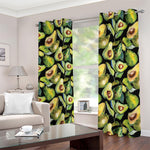 Watercolor Avocado Print Blackout Grommet Curtains