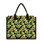 Watercolor Avocado Print Canvas Tote Bag