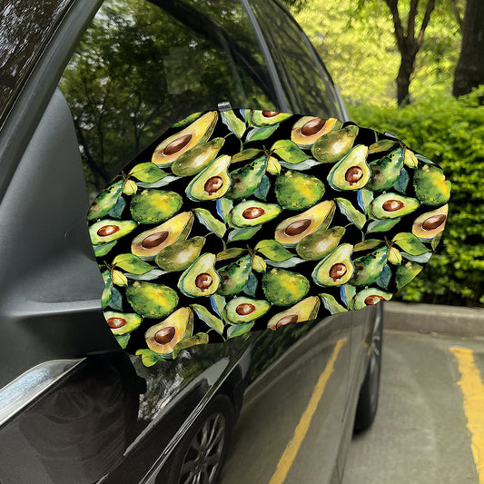Watercolor Avocado Print Car Side Mirror Covers