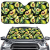 Watercolor Avocado Print Car Windshield Sun Shade