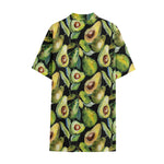 Watercolor Avocado Print Cotton Hawaiian Shirt